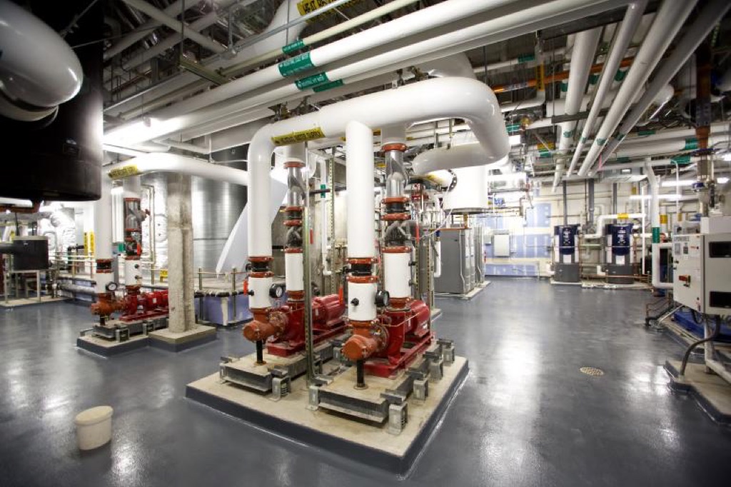 Institutional mechanical plant room